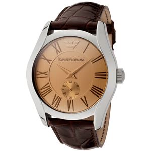 EMPORIO ARMANI （エンポリオ アルマーニ） AR0645 ブラウン革ベルト ブラウン文字盤 メンズ 腕時計 クォーツ