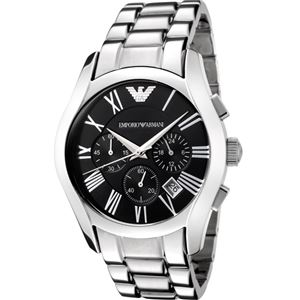 EMPORIO ARMANI （エンポリオ アルマーニ） AR0673 クロノグラフ ステンレス ブラック文字盤 メンズ 腕時計 クォーツ