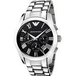 EMPORIO ARMANI （エンポリオ アルマーニ） AR0673 クロノグラフ ステンレス ブラック文字盤 メンズ 腕時計 クォーツ