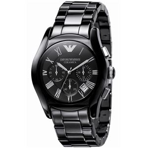 EMPORIO ARMANI （エンポリオ アルマーニ） AR1400 セラミック クロノグラフ ブラック文字盤 メンズ 腕時計 クォーツ