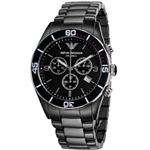EMPORIO ARMANI （エンポリオ アルマーニ） AR1421 セラミック クロノグラフ ブラック文字盤 メンズ 腕時計 クォーツ