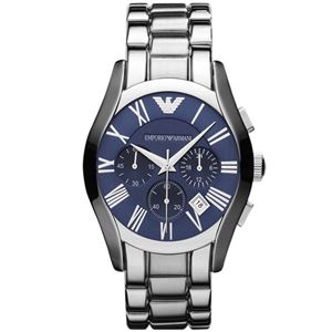 EMPORIO ARMANI （エンポリオ アルマーニ） AR1635 ステンレス クロノグラフ ブルー文字盤 メンズ 腕時計 クォーツ