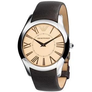 EMPORIO ARMANI （エンポリオ アルマーニ） AR2041 ブラウン革ベルト ブラウン文字盤 メンズ 腕時計 クォーツ