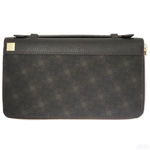 【本物／新品】ダンヒル D-8（ディーエイト） BROWN 長財布 カードケース ダブルジップ トラベルケース 開け口2つ有り L2H714B ダークブラウン （プレゼント・ギフト）