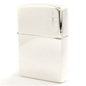 ジッポライター（ZIPPO） #15-DIA スターリングシルバー（純銀製） 銀無垢 天然石 ダイヤモンド no15dia-s