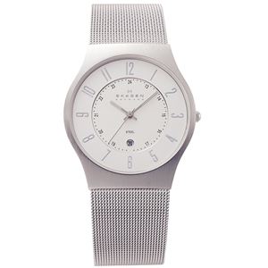 SKAGEN（スカーゲン） 233XLSS ウルトラスリム ステンレス メッシュベルト シルバー文字盤 メンズウォッチ 腕時計 クォーツ