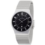 SKAGEN（スカーゲン） 233XLSSM ウルトラスリム ステンレス メッシュベルト ブラック文字盤 メンズウォッチ 腕時計 クォーツ