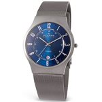 SKAGEN（スカーゲン） 233XLTTN ウルトラスリム チタン メッシュベルト ブルー文字盤 メンズウォッチ 腕時計 クォーツ