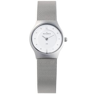 SKAGEN（スカーゲン） 233XSSS1 ウルトラスリム ステンレス メッシュベルト シルバー×スワロフスキー10石文字盤 レディースウォッチ 腕時計 クォーツ
