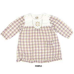 子供服 カラーパープル Piancheri 女児ワンピース サイズ80cm - 拡大画像