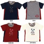 子供服 カラーネイビー Tabatha CRAYON プリント半袖Tシャツ サイズ100cm