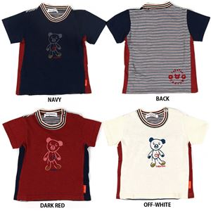 子供服 カラーネイビー Tabatha CRAYON プリント半袖Tシャツ サイズ120cm