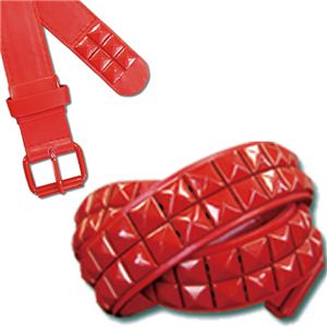 パステルカラー2連ピラミッドベルト（RED） BLT-225-5