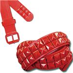 パステルカラー2連ピラミッドベルト（RED） BLT-225-5