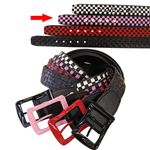 4連編込みチェッカーベルト（BLK×PINK） BLT-251-2