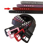 4連編込みチェッカーベルト（BLK×RED） BLT-251-3