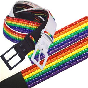 6連カラーピラミットベルト（WHITE） BLT-306-2