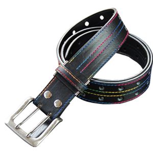 レインボーステッチWピンベルト（BLACK） BLT-365-01