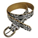 ユニオンジャックプリントレザーベルト（BLACK） BLT-383-01