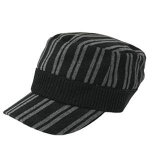 ベロアストライプレールCAP（BLACK） CAC-064-01