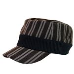 ベロアストライプレールCAP（BROWN） CAC-064-02