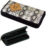 スネーク柄 ラウンドウォレット（BLACK） CWLT-003-01