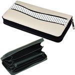 デザインラウンドウォレット（WHITE／ドット） CWLT-004-02