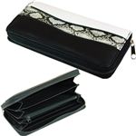 デザインラウンドウォレット（BLK／WHT・蛇） CWLT-004-03