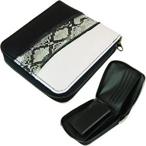 デザインハーフウォレット（BLACK／WHITE・蛇） CWLT-005-03