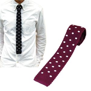 ドットニットタイ（WINE） TIE-040-03