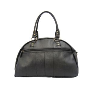 シボ合皮ボストンバッグ（BLACK） VAB-015-01
