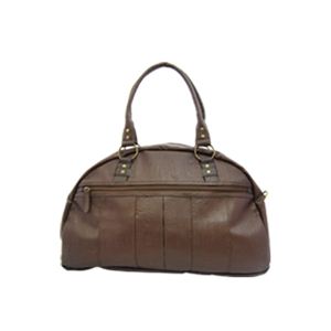 シボ合皮ボストンバッグ（BROWN） VAB-015-02