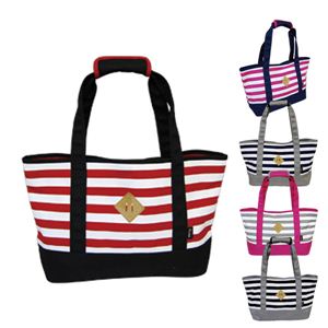 ボーダーナイロントートバッグ（RED×WHT） VSB-021-05