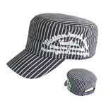 ストライプチェーン刺繍ワークCAP（ブラックストライプ） VSC-055-01