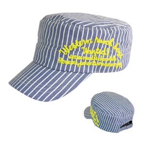 ストライプチェーン刺繍ワークCAP（ネイビーストライプ） VSC-055-02