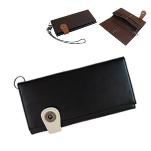 スナップボタンLONGウォレット（BLK／OFF WHT） WLT-035-01