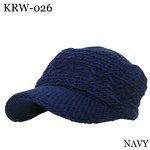 アクリル麻混ツバ付きワッチ（NAVY）