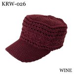 アクリル麻混ツバ付きワッチ（WINE）