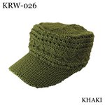 アクリル麻混ツバ付きワッチ（KHAKI）