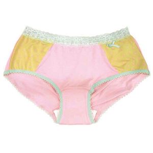 アズウーマン ちょこモレガードショーツ ボーイレングスタイプ 切替・水玉YE×PK M