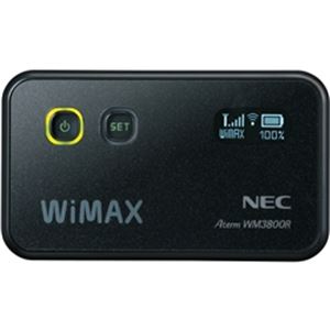 【訳あり・在庫処分】NEC DIS mobile WiMAX専用WiMAXモバイルルータ AtermWM3800Rブラック PA-WM3800R（DW）B