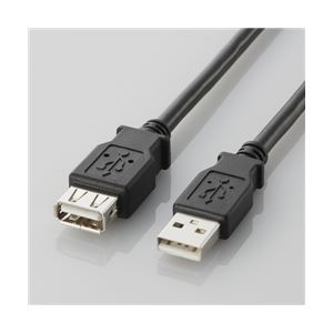 USB2.0準拠 延長ケーブル Aタイプ/2.0m(ブラック) - 拡大画像