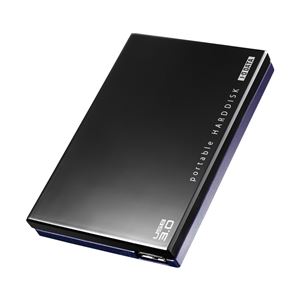 アイ・オー・データ機器 USB3.0対応 ポータブルHDD 「超高速カクうす」 ブラック×ブルー 1.0TB HDPC-UT1.0KB