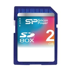 シリコンパワー SDメモリーカード 80倍速 2GB 永久保証 SP002GBSDC080V10 - 拡大画像