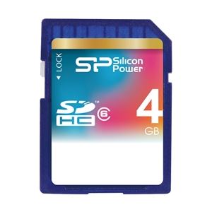 シリコンパワー SDHCメモリーカード 4GB (Class6) 永久保証 SP004GBSDH006V10 商品画像
