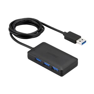 バッファロー（サプライ） USB3.0ハブ 4ポートタイプ（ACアダプター付） マグネット付 ブラック BSH4A05U3BK - 拡大画像