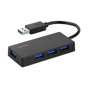 バッファロー（サプライ） USB3.0ハブ 4ポートタイプ ブラック BSH4U21U3BK - 拡大画像