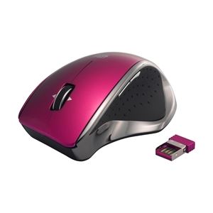 バッファロー（サプライ） BlueLED無線マウス Simpring対応 2.4GHz 5ボタン 横スクロール ピンク SRMB01PK - 拡大画像