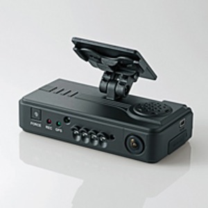 ELECOM（エレコム） ドライブレコーダー／2カメラ／GPS対応／マイク搭載／PCソフト付／管理者権限不要 LVR-SD500GHC - 拡大画像