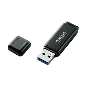 エレコム セキュリティソフト対応 バリュータイプUSB3.0メモリ／8GB／ブラック MF-HSU3A08GBK - 拡大画像